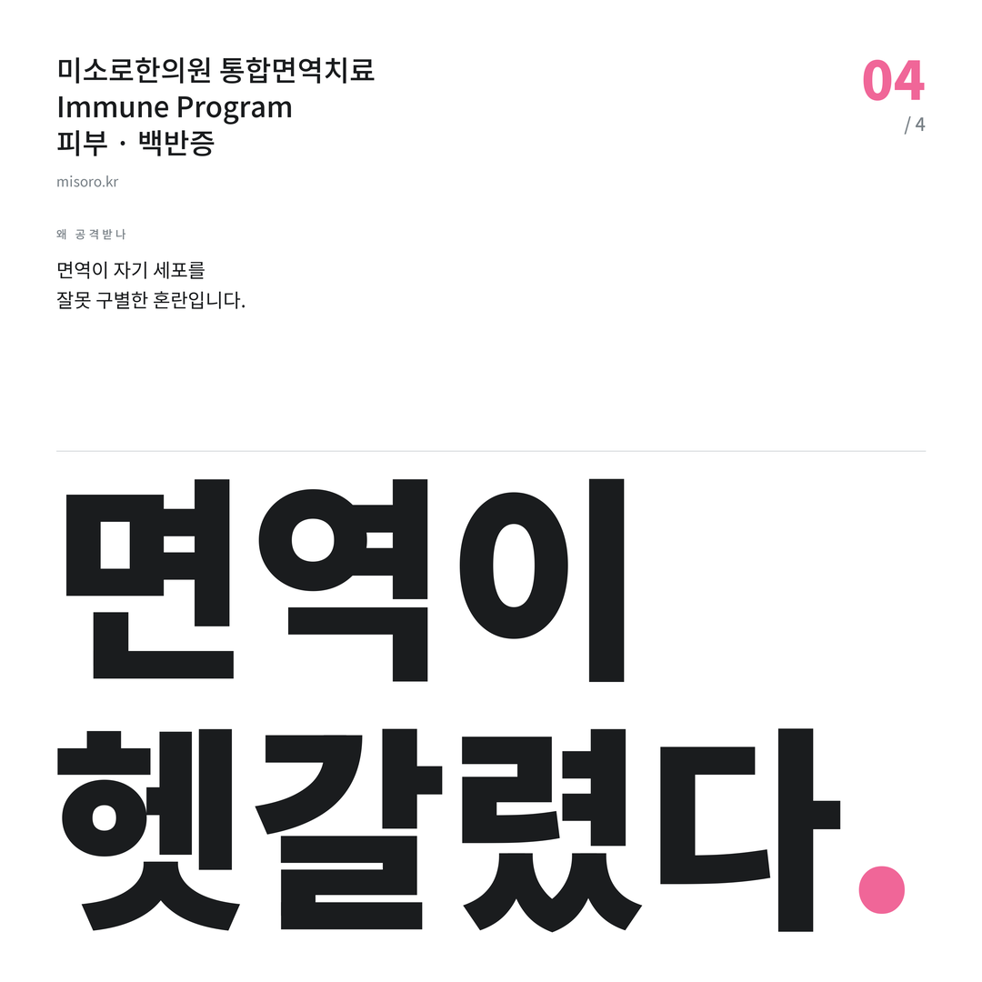 인계동 백반증 면역이 헷갈렸다