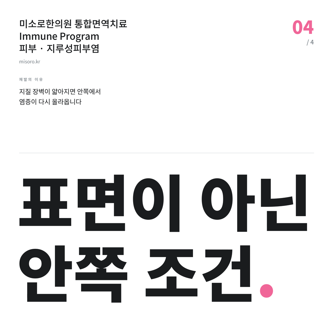 마포 지루성피부염 표면이 아닌 안쪽 조건
