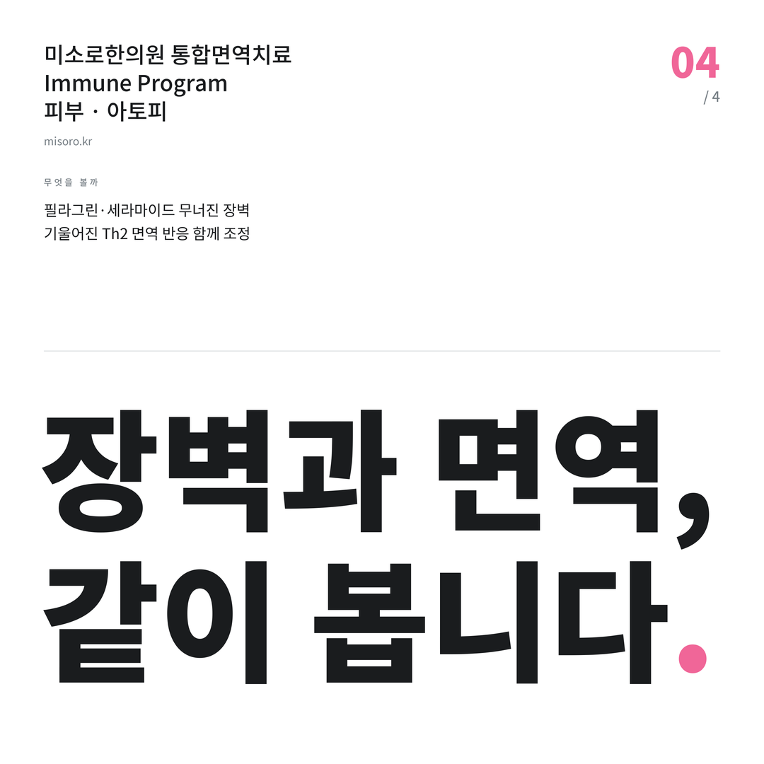 공덕 아토피 장벽과 면역, 같이 봅니다