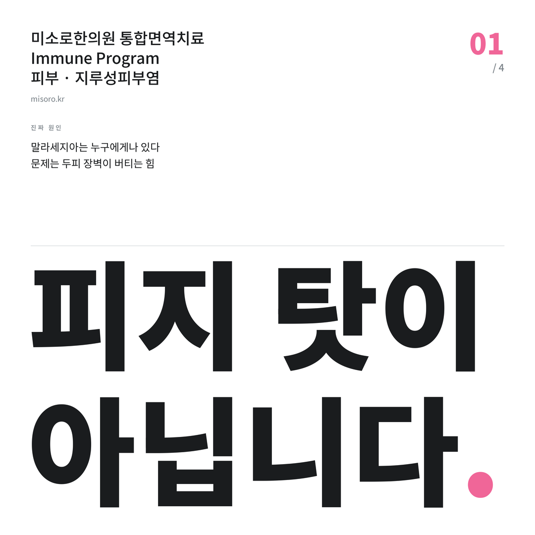 군산 지루성피부염 피지 탓이 아닙니다