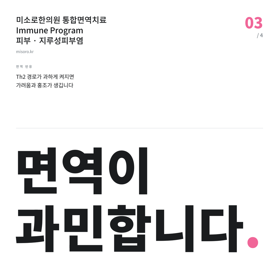 인계동 지루성피부염 면역이 과민합니다