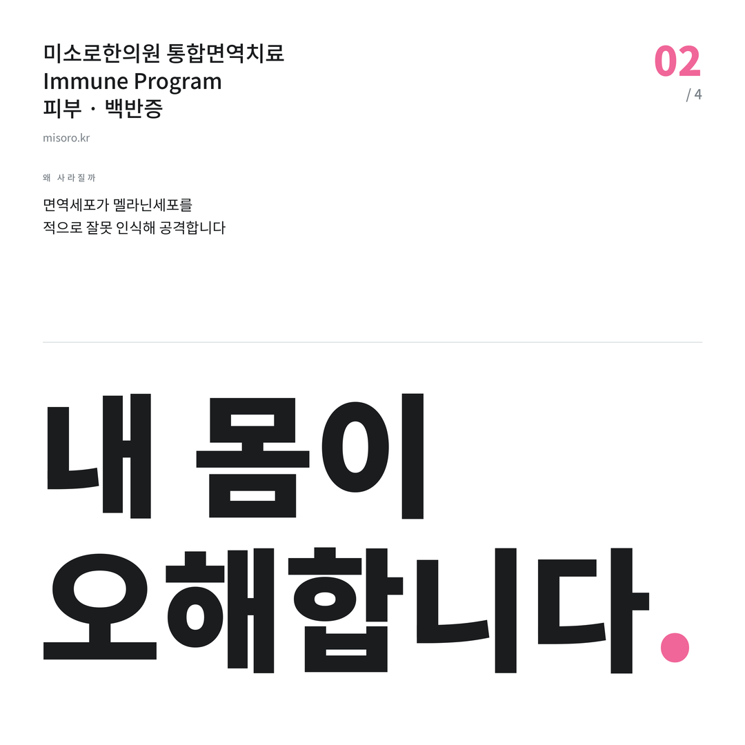 불당 백반증 내 몸이 오해합니다