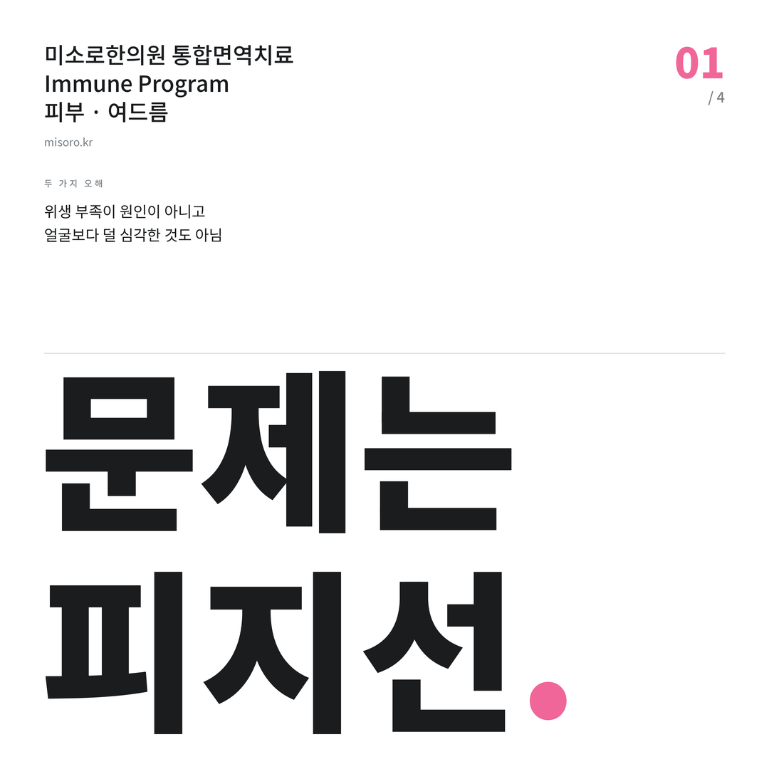 계룡 여드름 문제는 피지선