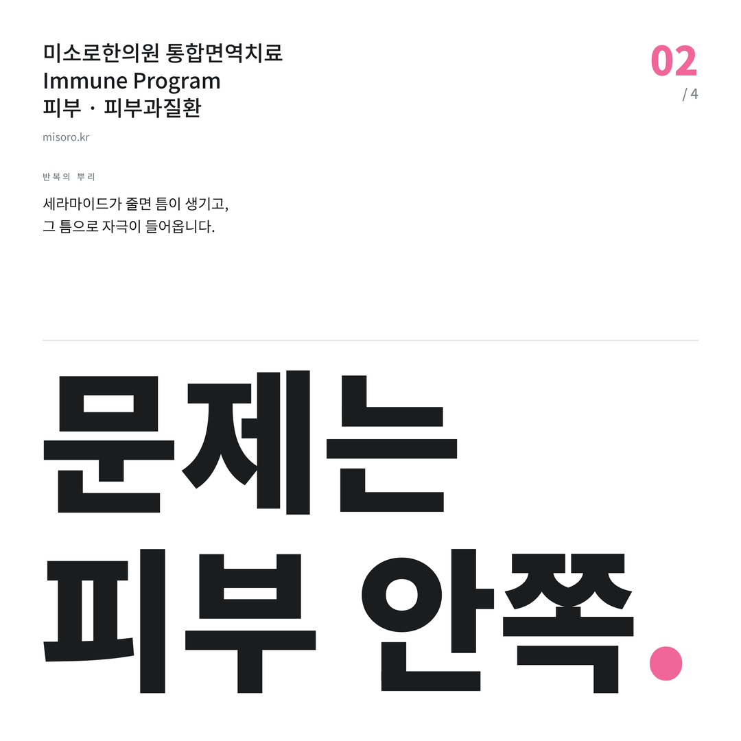 동탄 피부과질환 문제는 피부 안쪽