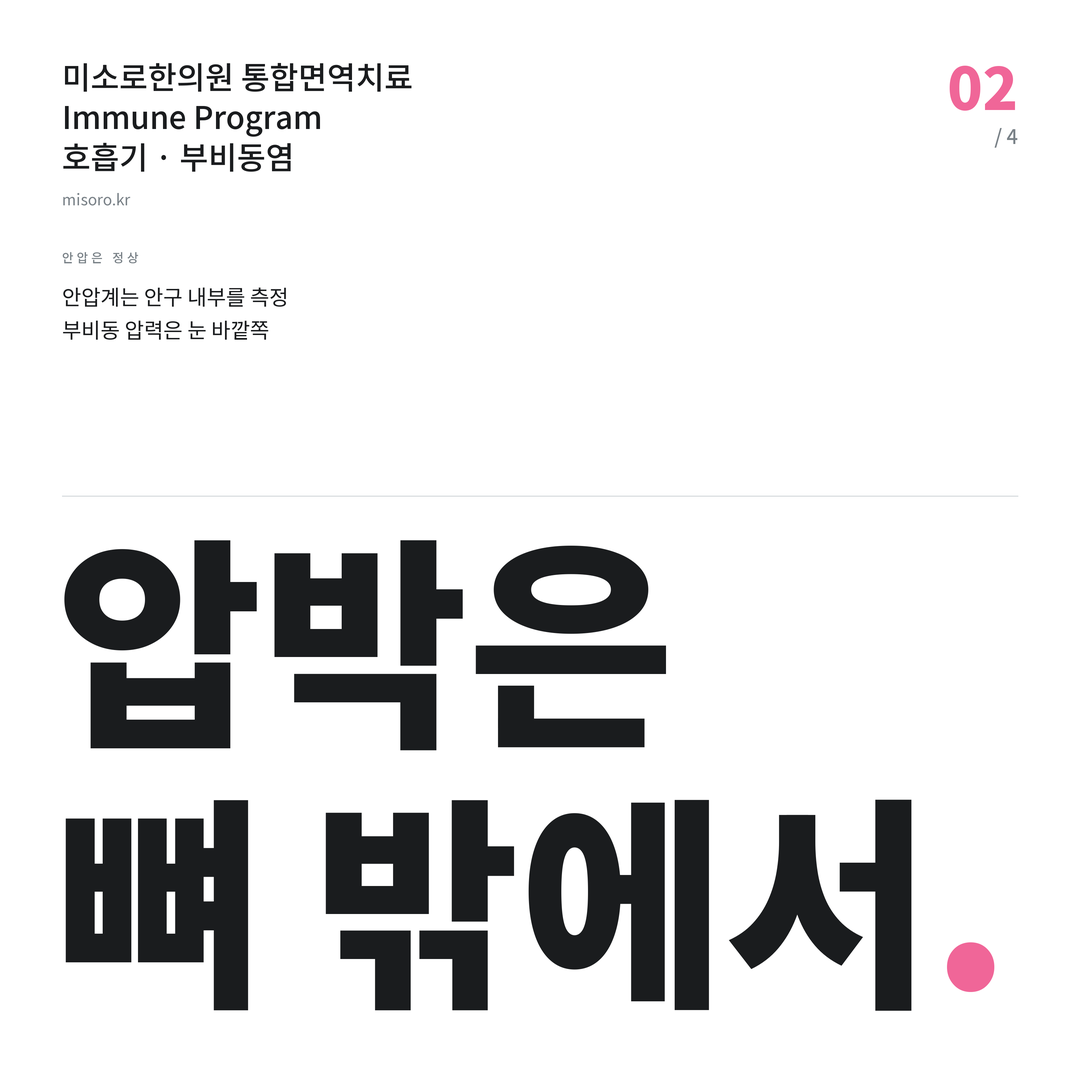 유성 부비동염 압박은 뼈 밖에서
