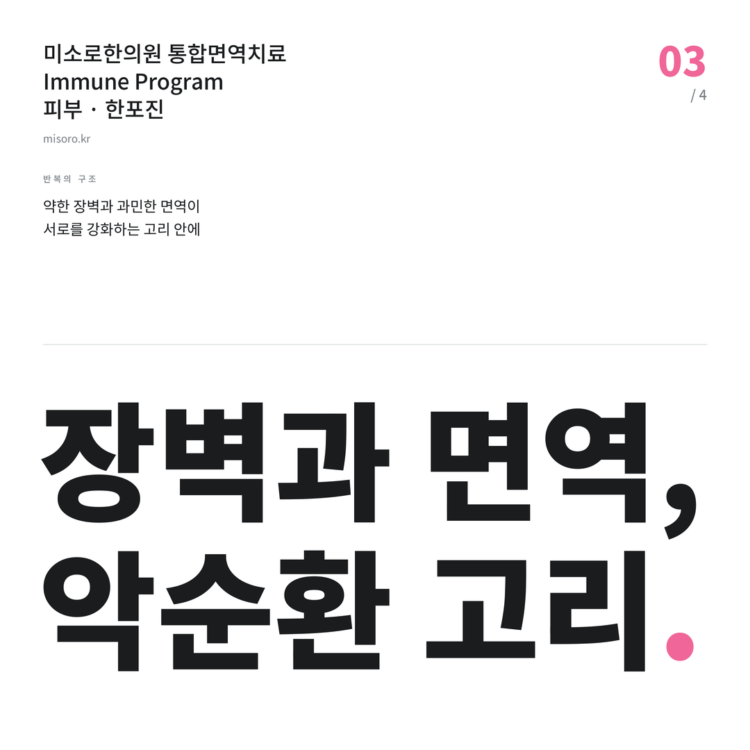 은행동 한포진 장벽과 면역, 악순환 고리