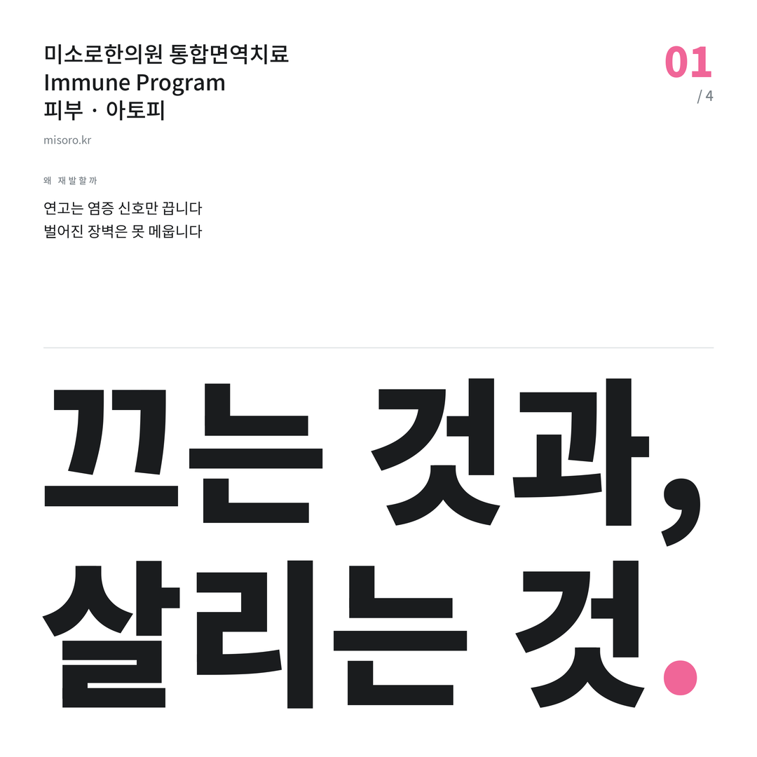 안중 아토피 끄는 것과, 살리는 것