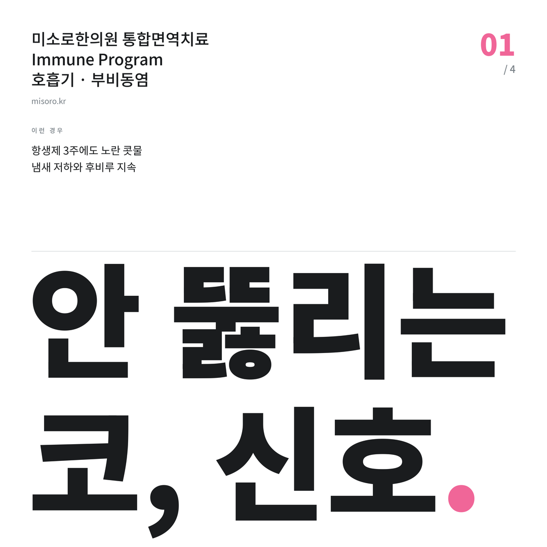 논현동 부비동염 안 뚫리는 코, 신호