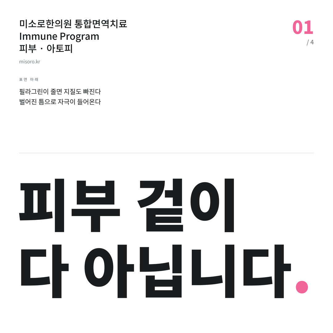 아토피 피부 겉이 다 아닙니다