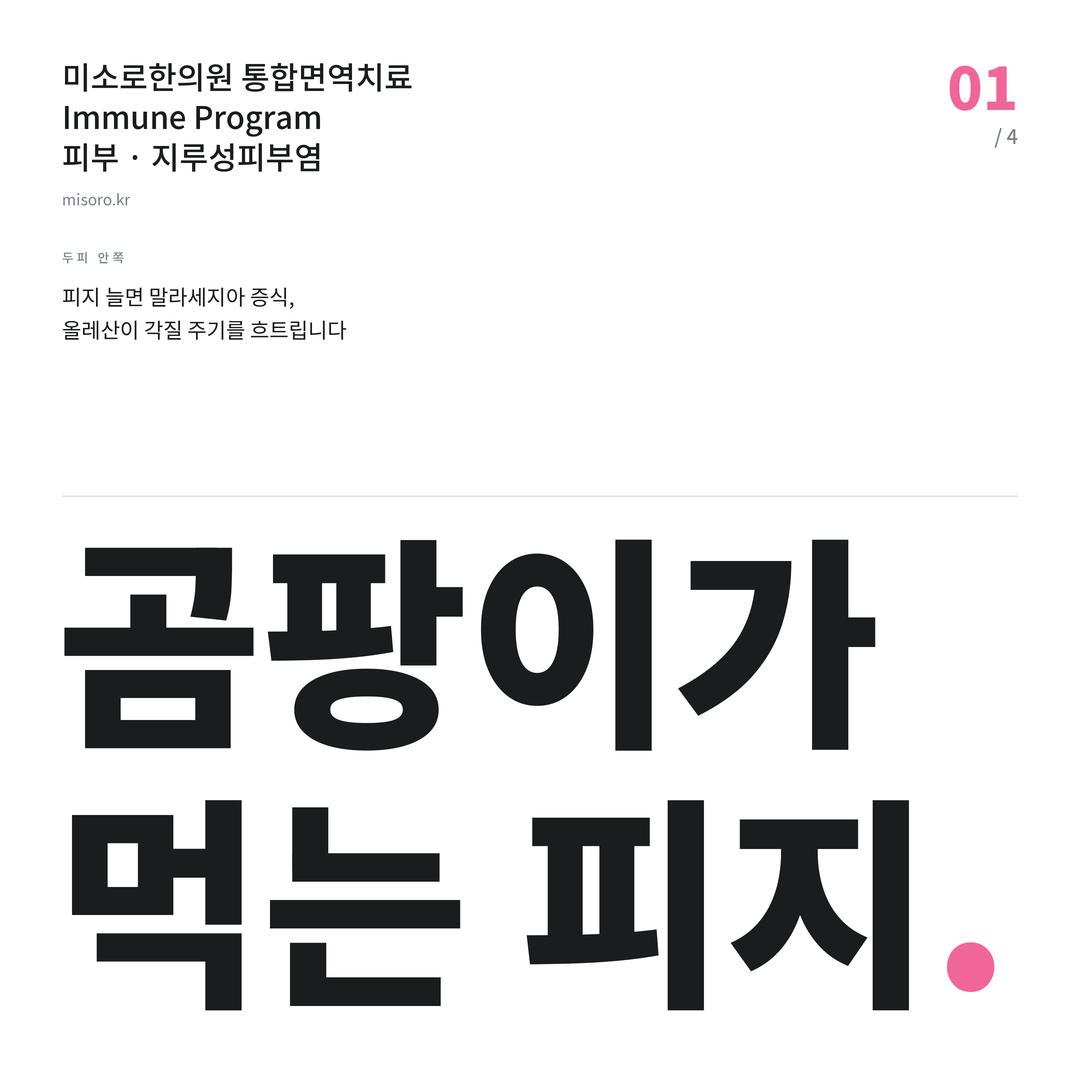 완주 지루성피부염 곰팡이가 먹는 피지