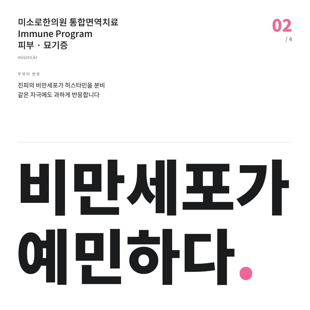 부평 묘기증 비만세포가 예민하다