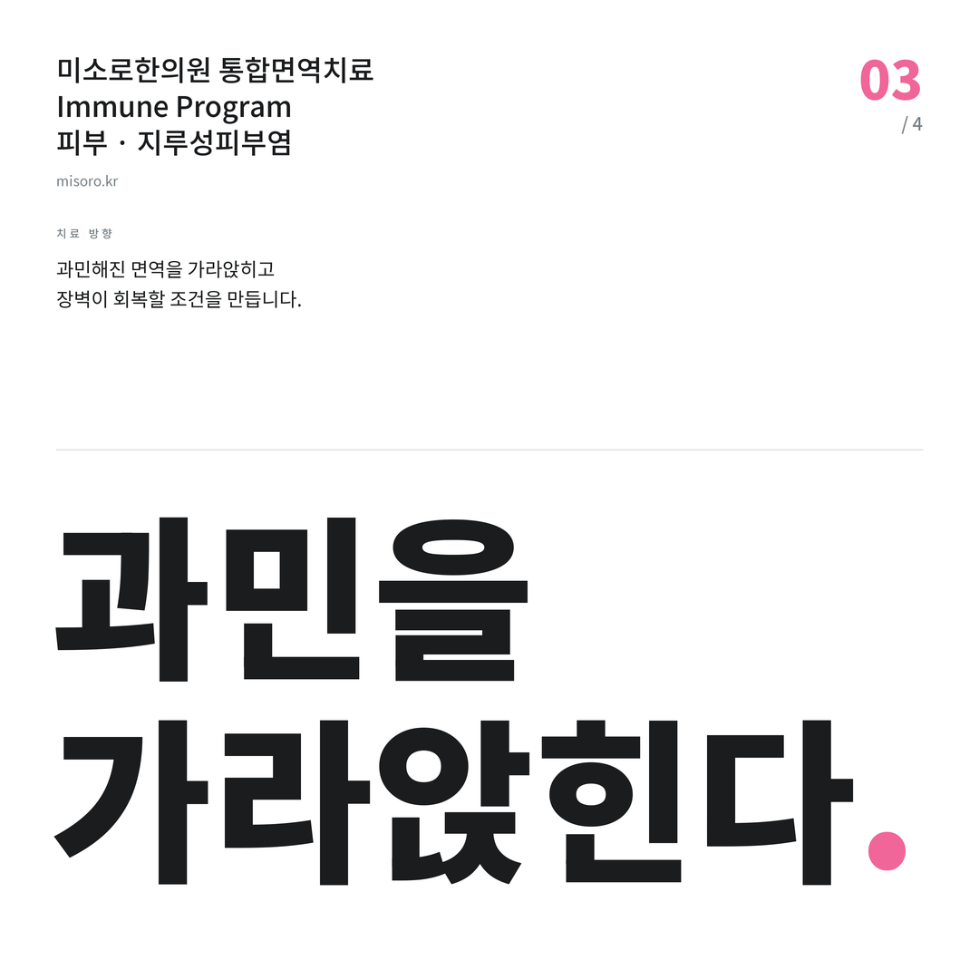 영등포 지루성피부염 과민을 가라앉힌다