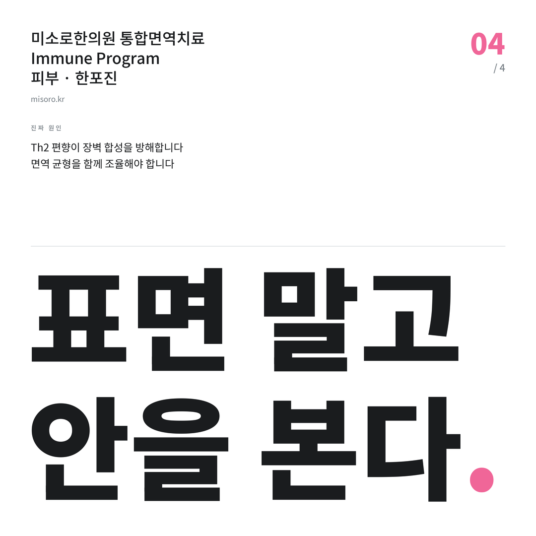 염창동 한포진 표면 말고 안을 본다