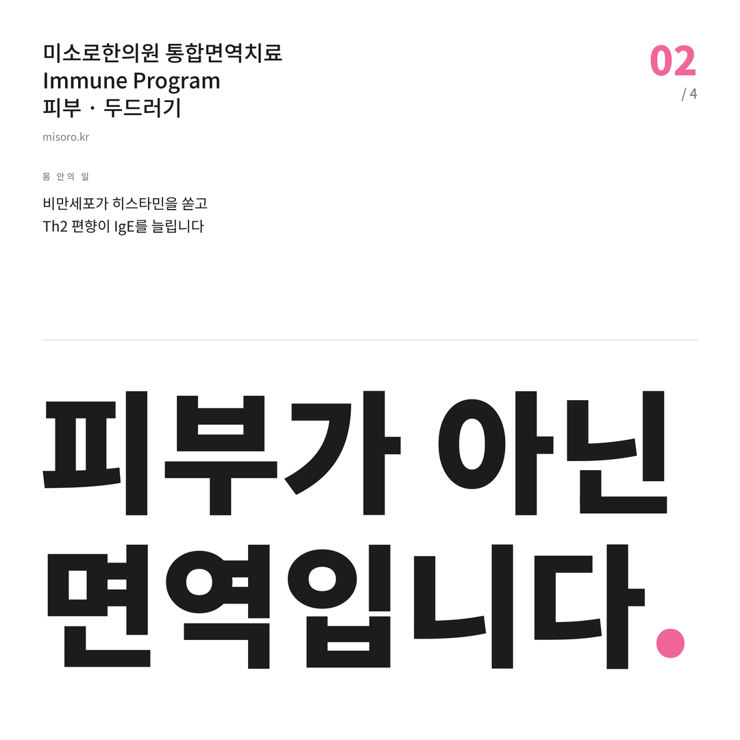 아중리 두드러기 피부가 아닌 면역입니다