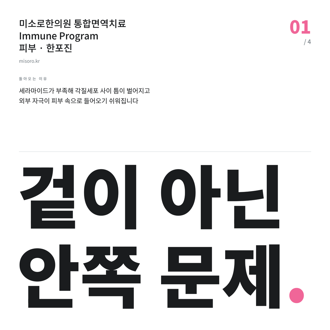 서신동 한포진 겉이 아닌 안쪽 문제