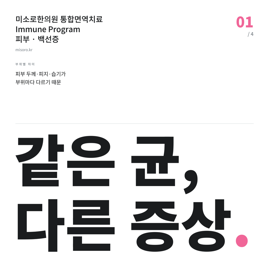 목동 백선증 같은 균, 다른 증상