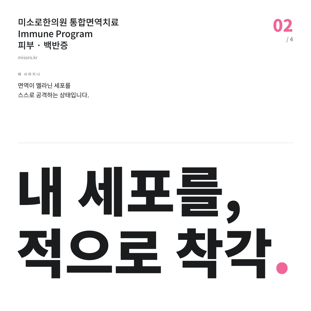 당진 백반증 내 세포를, 적으로 착각