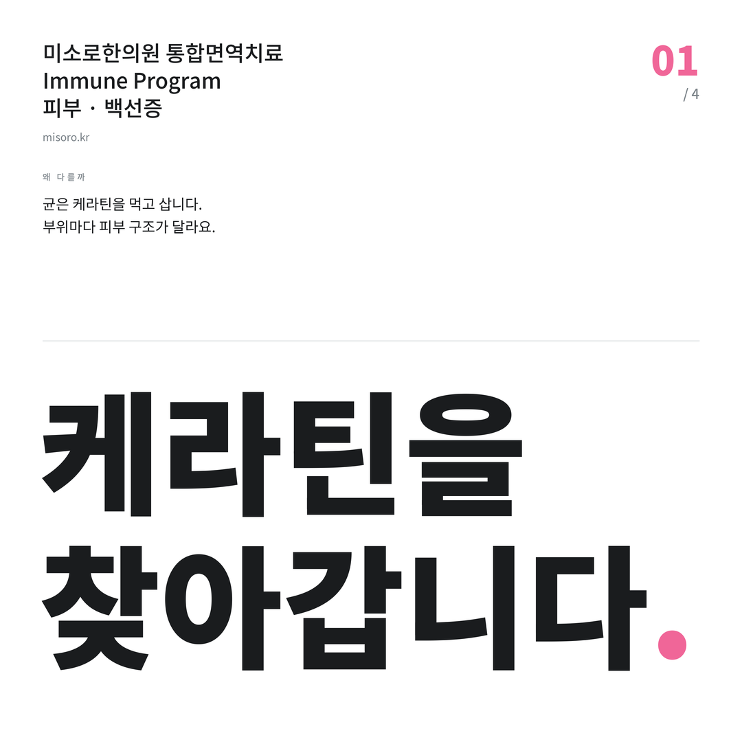 백선증 케라틴을 찾아갑니다