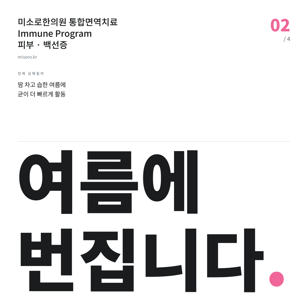 정읍 백선증 여름에 번집니다