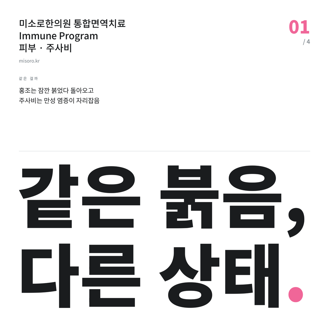 안산 주사비 같은 붉음, 다른 상태