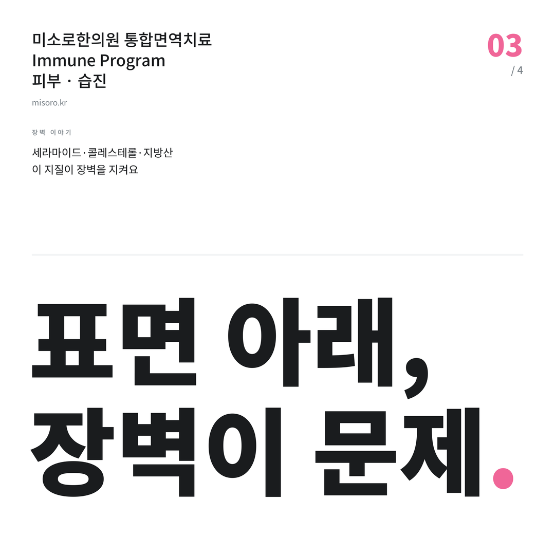 탕정 습진 표면 아래, 장벽이 문제