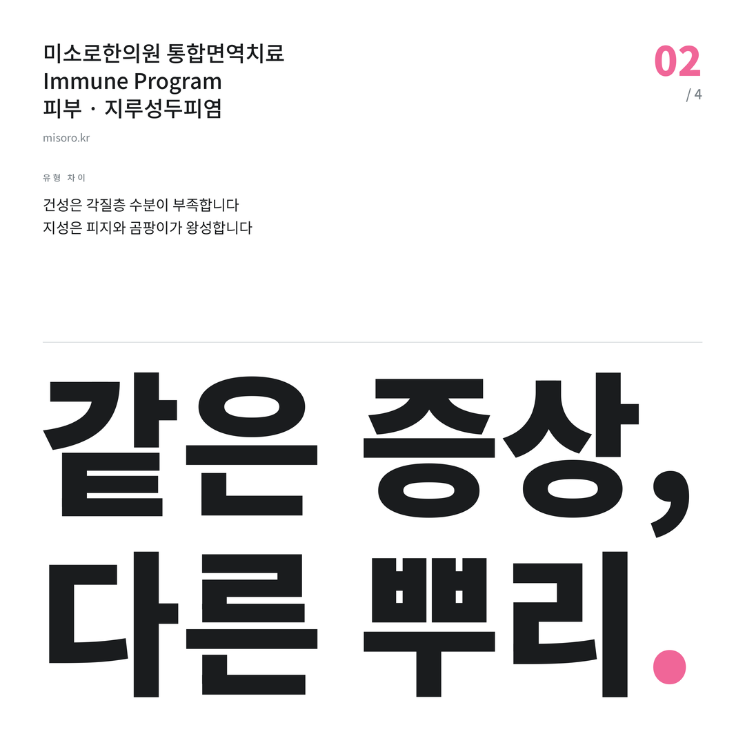 노은동 지루성두피염 같은 증상, 다른 뿌리