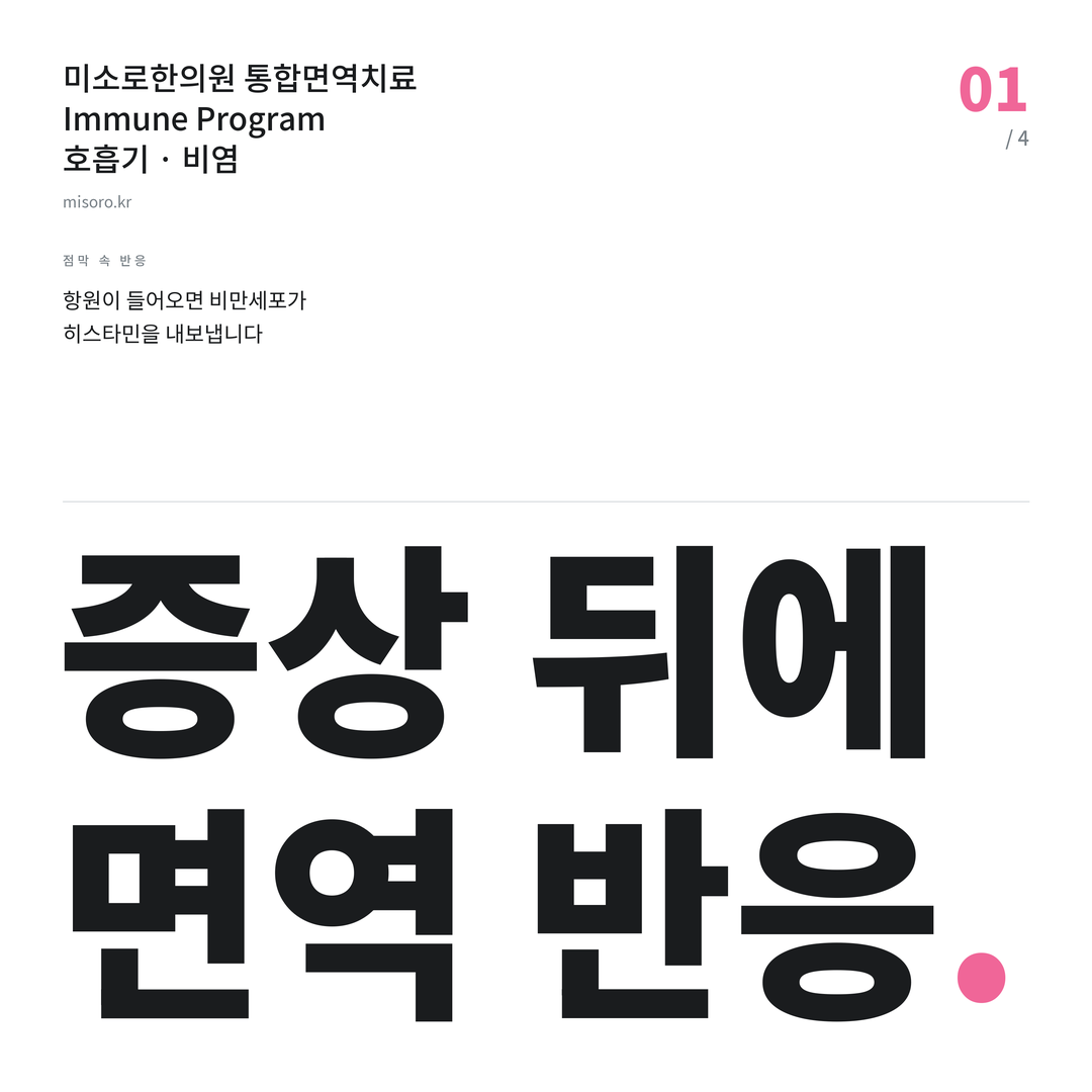 탕정 비염 증상 뒤에 면역 반응