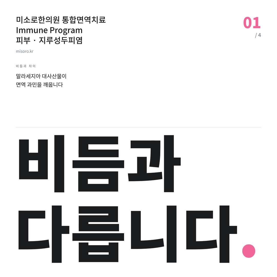 지루성두피염 비듬과 다릅니다